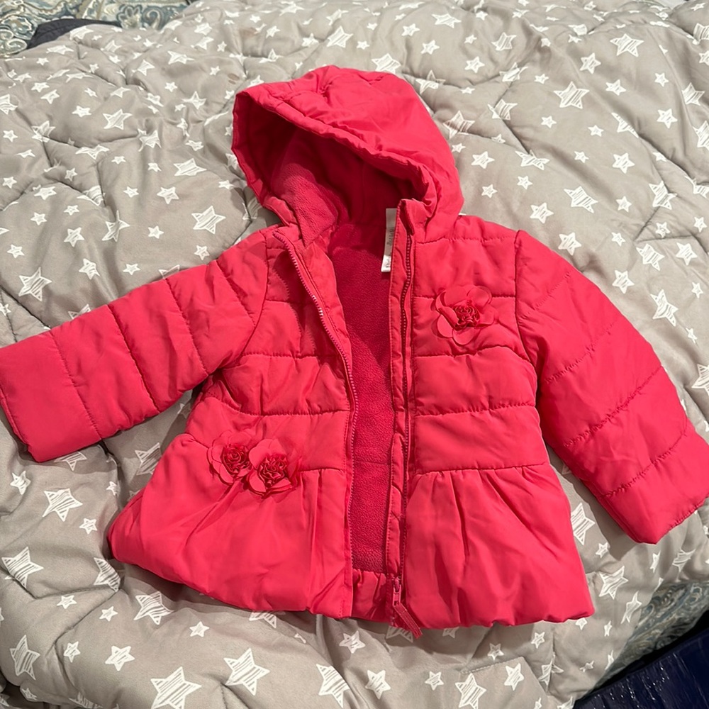 Adorable hot pink puffer coat